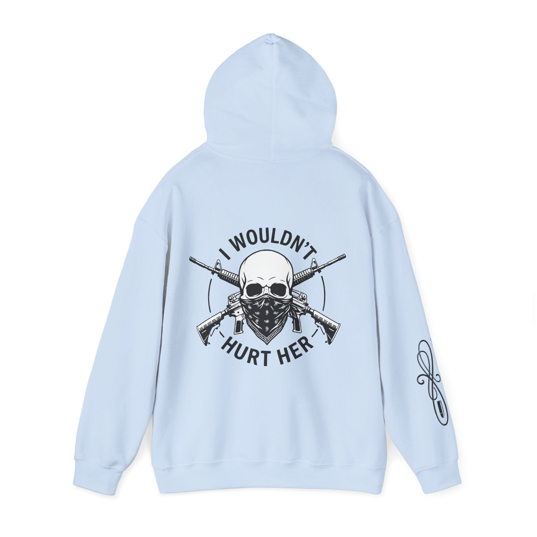 Protective Dad-Assault Rifles Hoodie | Here’s Your Warning | Black Font
