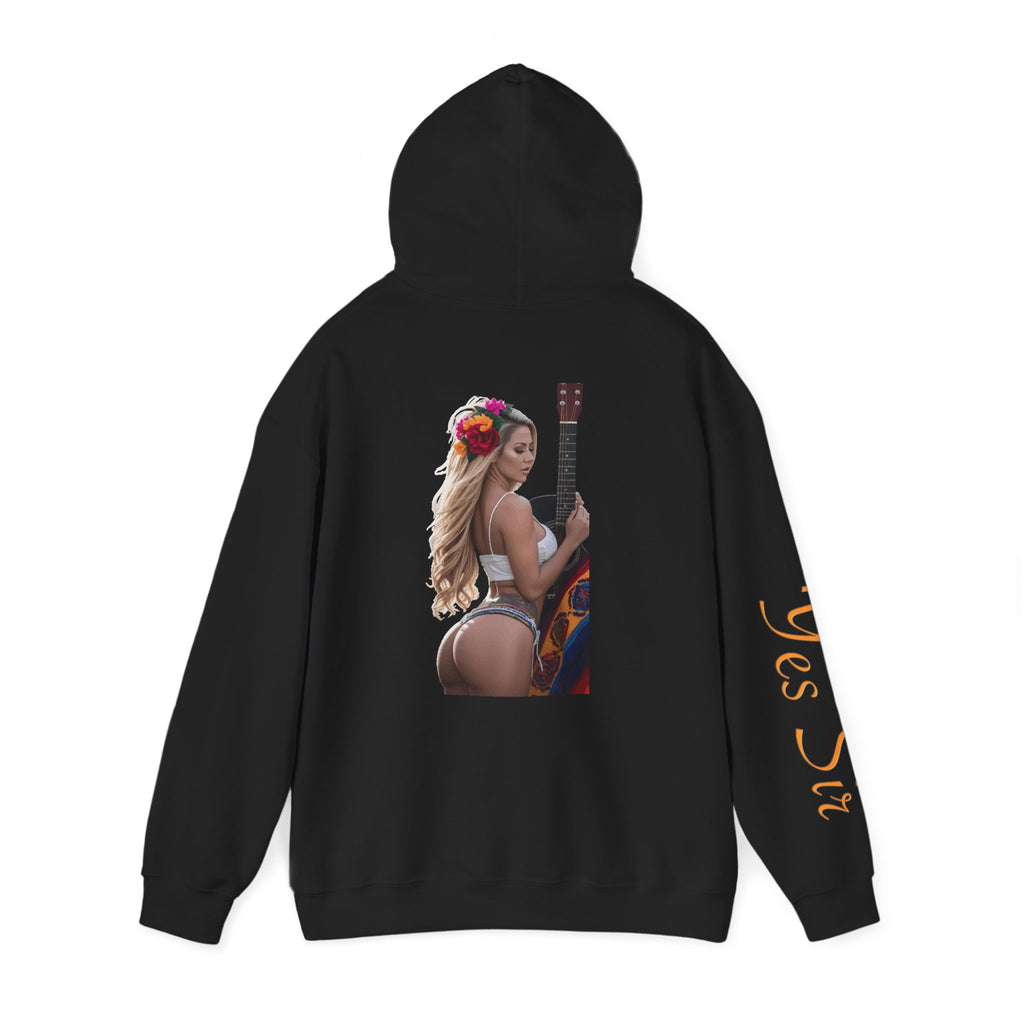 Pretty Flowers Yes Sir Hoodie | Parental Advisory  for the Bearded